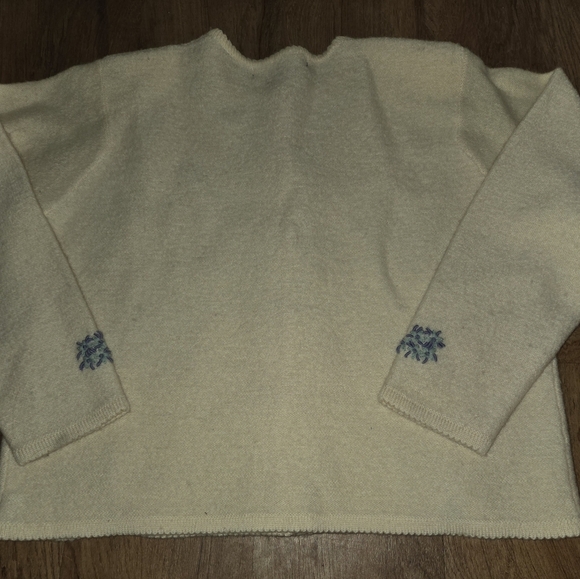 Vintage Karen Scott Woll Sweater Cardigan Embroidered Wool - Picture 10 of 10